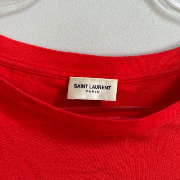 Saint Laurent Orange Short Sleeve Tee - Picture 4 of 6